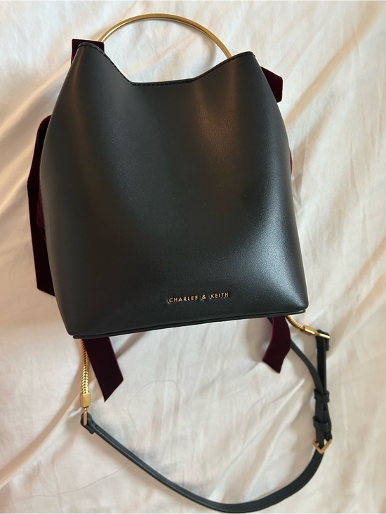 Charles & Keith Handbags - Charles & Keith Black Leather bucket bag